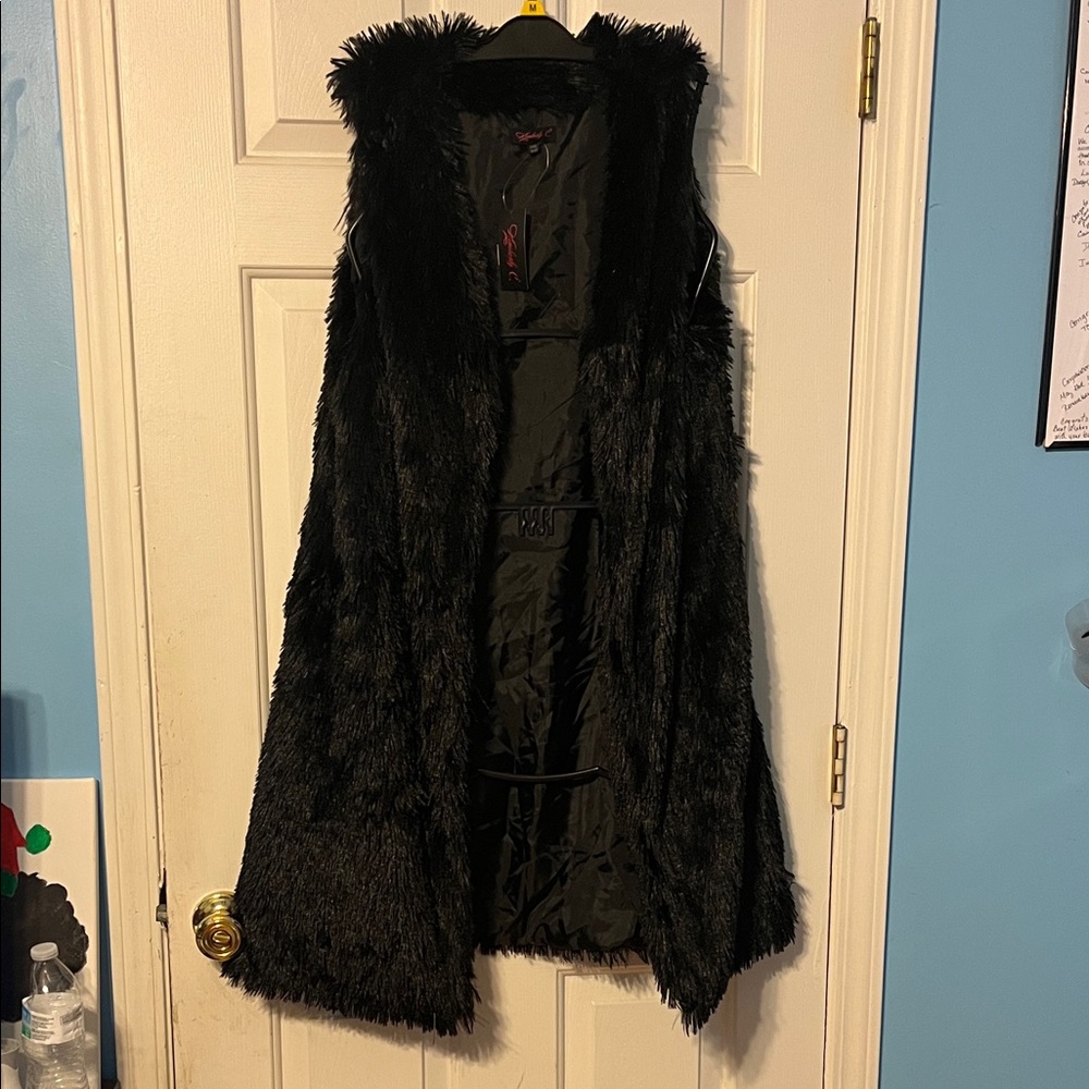 Elegant Black Faux Fur Teddy Jacket